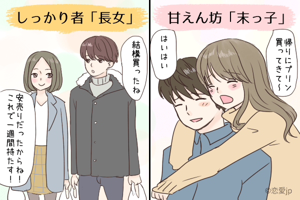 【男性に聞いた】勝者はどっち？彼女にするなら長女or末っ子？