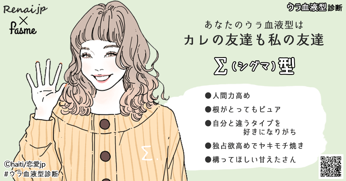 あなたのウラ血液型は『Σ（シグマ）型』タイプ