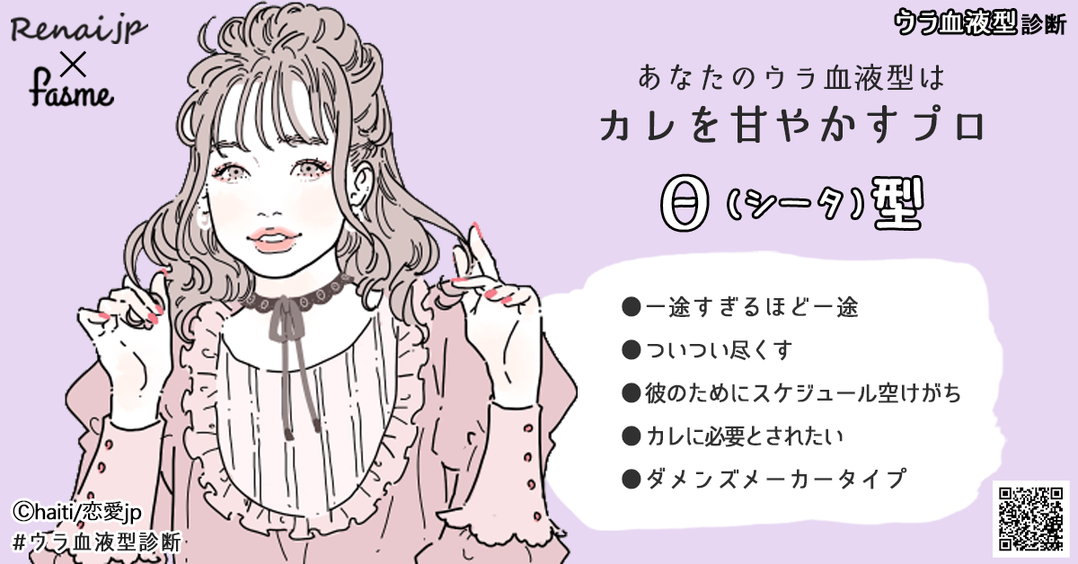 あなたのウラ血液型は『Θ（シータ）型』タイプ