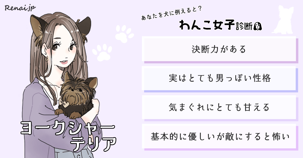 あなたを犬に例えると？「わんこ女子診断」