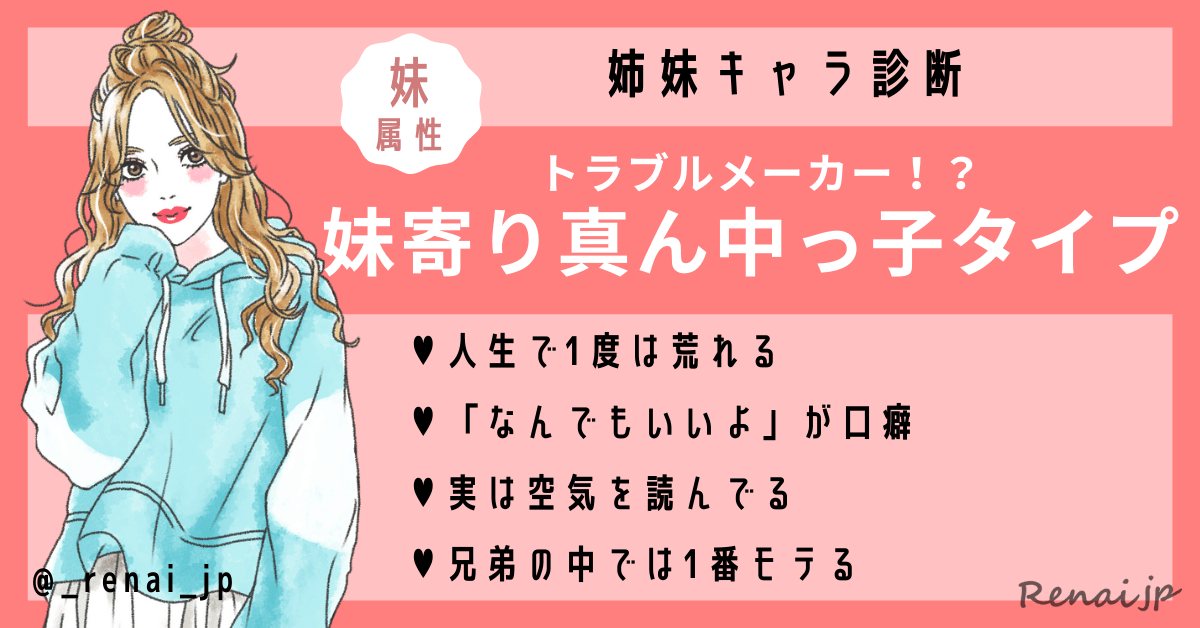 あなたは長女っぽい？末っ子っぽい？「姉妹キャラ診断」