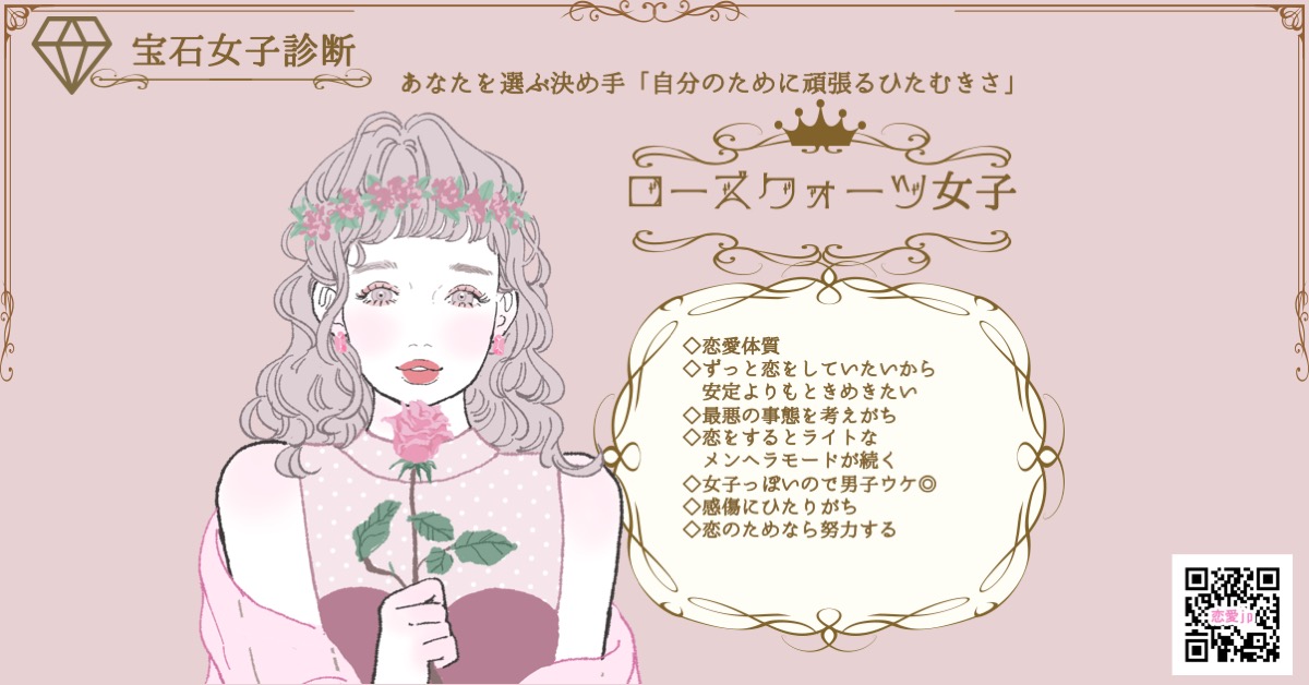 あなたが運命の相手から選ばれる理由は？『宝石女子診断』