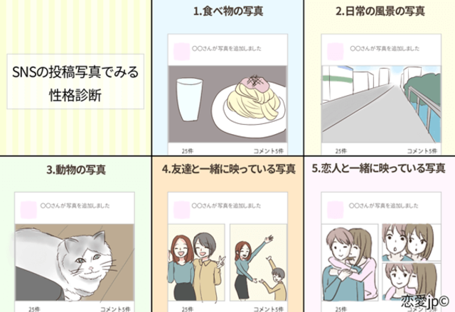 【心理テスト】「SNSの投稿写真」でみる性格診断！