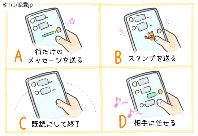 【性格診断】LINEを終わらせたい時、どうする？