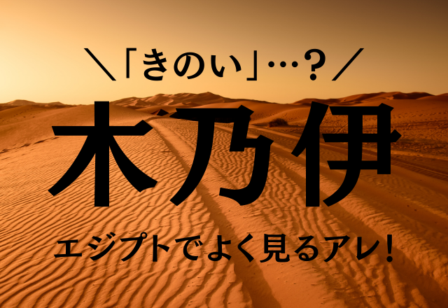 「きのい…？」【木乃伊】エジプトでよく見るアレです！