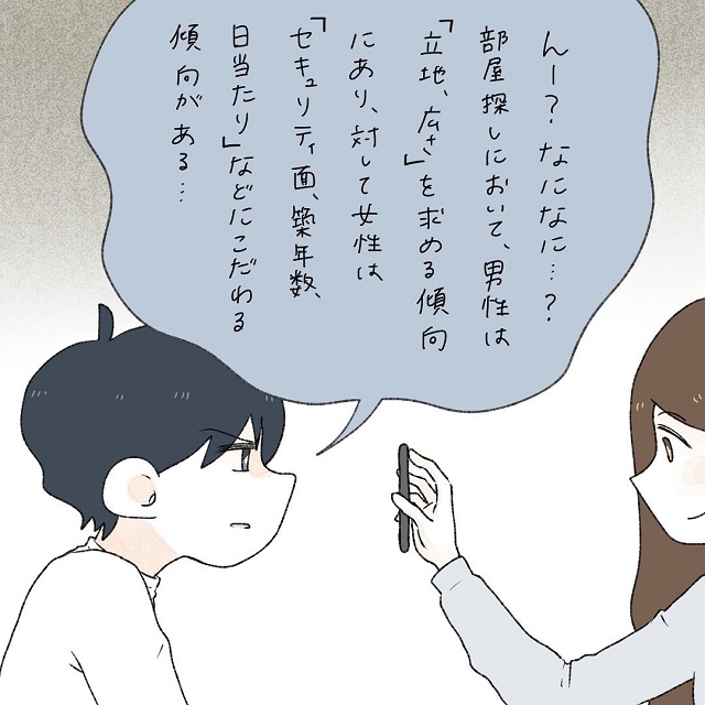 部屋探しにおいて男女が「求める条件」の違いとは…？！【めんたる弱々女とテキトー男が同棲するまで】＜Vol.15＞