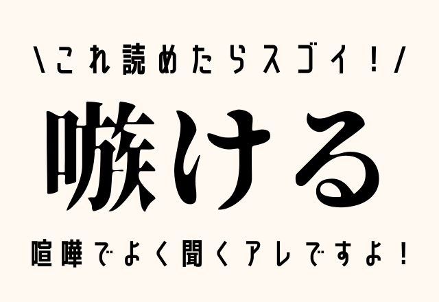 これ知ってたらスゴイ!【嗾ける】喧嘩でよく聞くアレですよ!