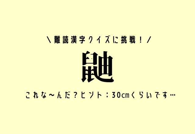 難読漢字クイズに挑戦！【鼬】これな～んだ？ヒント：30㎝くらいです…