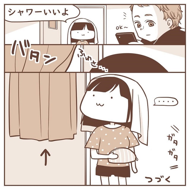 「どういう事？！」何故かリチャは私とリチャの部屋が覗けない様にタオルをかけていて…？！【海外で同い年オージーに恋をした話】＜10話＞