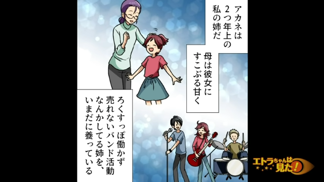 【葛藤】ろくに働かず自堕落な生活を送る姉＆姉に甘い母→私「この家に居場所なんてない…」【姉妹の不都合な真実＃2】