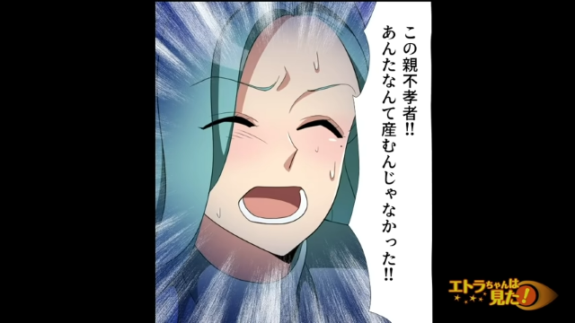 「あんたなんて産むんじゃなかった！」私の口撃に完敗した母。すると冷静だった母は“捨てセリフ”を吐き…【非常識な実母＃13】