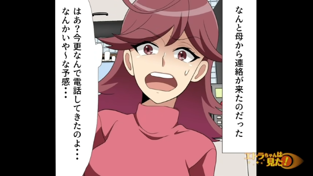 「なんか嫌な予感…」いきなり電話で私を引き取りたいという実母。しかし引き取りたい理由が都合がよくて…【非常識な実母＃9】