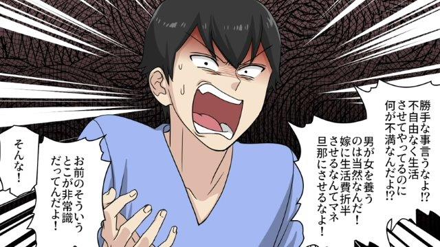 夫「不自由なく生活させてやってるのに…」生活費の同額折半を提案する私。それを聞いた夫は猛反対して…【友達の夫に猛アタックした女の末路＃9】