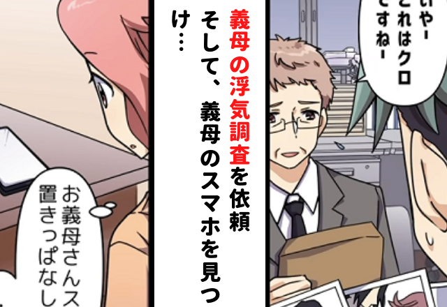「クロですね」義母の浮気調査を興信所に依頼。そして、置きっぱなしの義母のスマホを見つけ…【わざと…？掃除にうるさい姑の末路＃6】