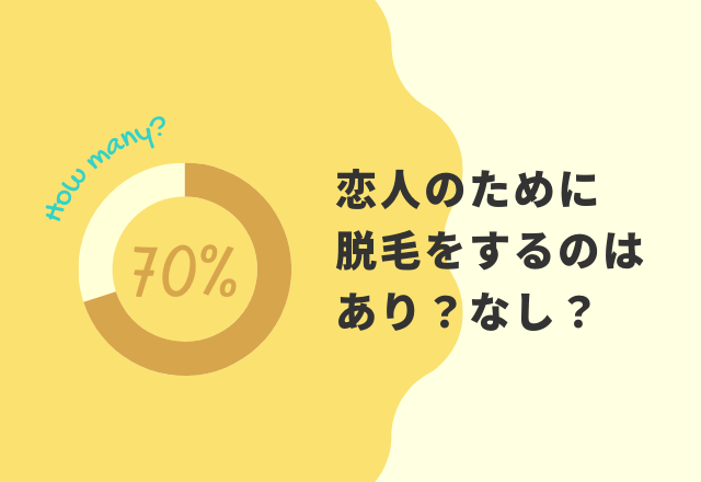 「“恋人のために”脱毛するのはあり？なし？」読者の回答は…「責任を押し付ける」「もっと好きになってもらいたい」