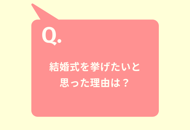 「結婚式を挙げたいと思った理由は？」読者の回答は…「夫婦の節目として」「両親に感謝を伝えたいから」