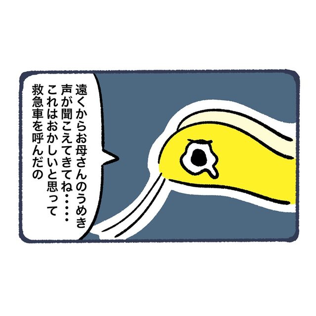 「遠くから“うめき声”が…」伯母から救急車を呼んだ状況を聞く私。電話をかけると祖母ではなく、祖父が出て…【ただの風邪だと思っていたら…＃5】