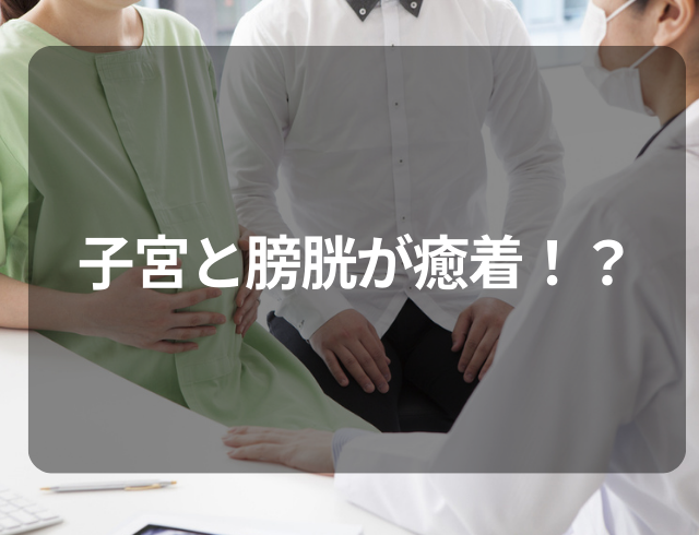 子宮と膀胱が癒着！？医師に診察してもらった結果